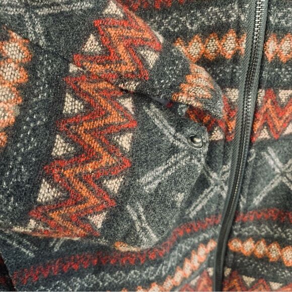 Civil Society Wool Blend Jacket Sherpa Lined Aztec Print Shacket Cabincore Sz L - Picture 7 of 14